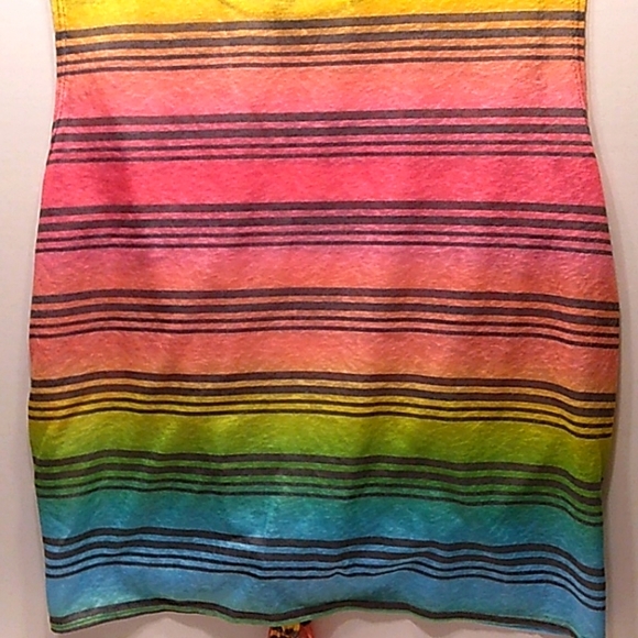 Brand New☆Women's JR Plus Sleeveless Rainbow Stripe Top☆2X - Picture 7 of 12